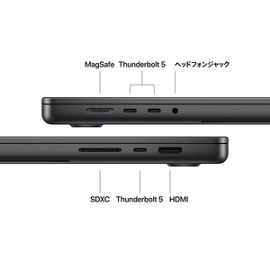 Apple 16インチMacBook Pro: 14コアCPUと20コアGPUを搭載したApple M4 Proチップ, 24GB, 512GB SSD - スペースブラック MX2X3J/A-イメージ7