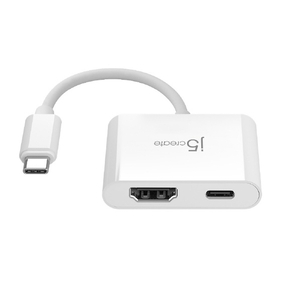 j5 create USB-C to HDMI+PD 2in1 マルチアダプター ホワイト JCA152-イメージ2