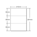 マルチプリンタ帳票 A4 白紙 3面 500枚 1冊 F846965-53002