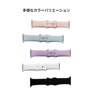 EGARDEN Apple Watch 41mm/40mm/38mm用SILICONE BAND ブラック EGD21772AWBK-イメージ14