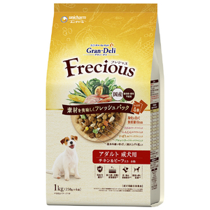 ユニ・チャーム Gran Deli Frecious アダルト成犬用 チキン&ビーフ入り 1kg ｸﾞﾗﾝﾃﾞﾘﾌﾚｼﾔｽｱﾀﾞﾙﾄC&B1KG-イメージ1