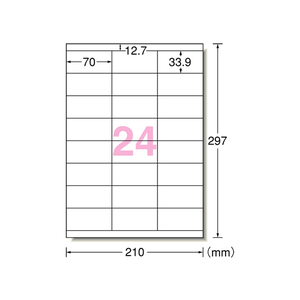 エーワン ラベルシール[ハイグレード] 24面 上下余白 20枚 F862423-75324-イメージ1