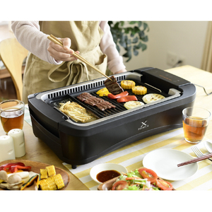 YAMAZEN 煙の少ない焼き肉グリル XGRILL PREMIUM ブラック YGMC-FXT130-B-イメージ5