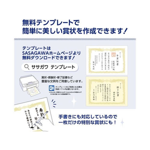 タカ印 厚口OA賞状用紙 白 B4判 縦書用 10枚 FC452RL-10-1270-イメージ8