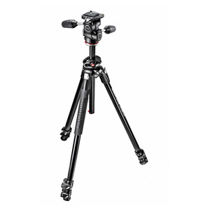 Manfrotto 290DUALアルミニウム三脚+3ウェイ雲台キット MK290DUA3-3W-イメージ1