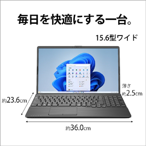 富士通 ノートパソコン LIFEBOOK AHシリーズ ブライトブラック FMVA50H3B-イメージ8