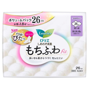 KAO ロリエ しあわせ素肌 特に多い昼用25cm 羽つき 26個 FC184SA-イメージ2
