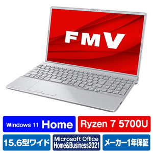 富士通 ノートパソコン LIFEBOOK AHシリーズ ファインシルバー FMVA50H3S-イメージ1