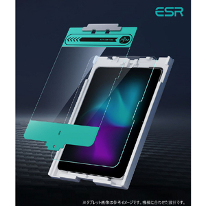 ESR iPad Air 13インチ(M2)用強化ガラス液晶保護フィルム クリア ES26786-イメージ8