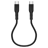 ラスタバナナ USB Type-C to Type-C 柔らかシリコンケーブル(0．2m) チャコールグレー R02CACC3A06CGRY