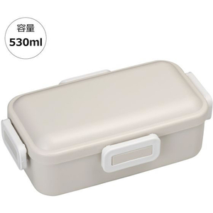 スケーター 抗菌ふわっと弁当箱 530mL くすみグレー FC583SK-PFLB6AG-イメージ2