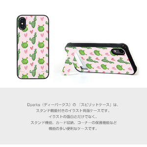 Dparks iPhone XS/X用ケース spirit case まるまるサボテン ブルー DS14794I58-イメージ5