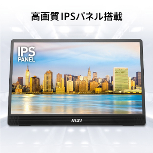 MSI 15．6型液晶ディスプレイ ブラック PRO-MP161-E2-イメージ5