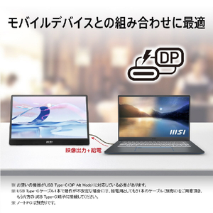 MSI 15．6型液晶ディスプレイ ブラック PRO-MP161-E2-イメージ7