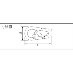 トラスコ中山 国産ステンレスカラビナハーケン NS型 8×80mm FC154EX-8191379-イメージ2