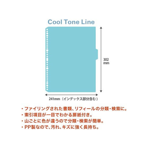 プラス デジャヴカラーズ インデックスシート A4 クールトーン 89428 FCS2092-89428/FL-102IX-イメージ5