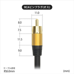 ホーリック RCAサブウーファーケーブル RCAオス - RCAオス 1m RC10-798GB-イメージ8