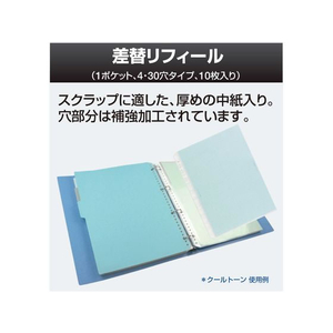 プラス デジャヴカラーズ 差替リフィル A4 10枚 クールトーン 89415 FCS2093-89415/RE-141DP-イメージ2