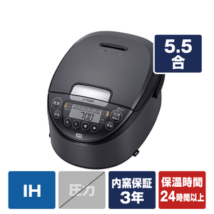 タイガー IH炊飯ジャー(5．5合炊き) メタリックグレー JPW-S100HM-イメージ1