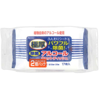 協和紙工 極厚除菌アルコールウェットティッシュ 17枚×2個 FC829PV-03-134