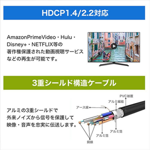 ホーリック DisplayPort→HDMI変換アダプタ 10cm DisplayPortオス-HDMIメス DPHAF-807BB-イメージ6