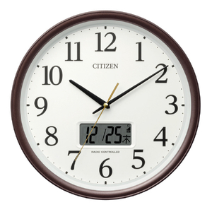 リズム 電波掛時計 CITIZEN 茶メタリック 8FYA05-006-イメージ2