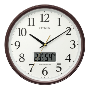 リズム 電波掛時計 CITIZEN 茶メタリック 8FYA05-006-イメージ3