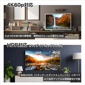 ホーリック 光ファイバー HDMIケーブル 30m 高耐久タイプ HH300-813BB-イメージ6