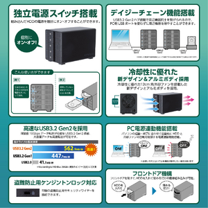 センチュリー HDDケース 裸族のカプセルマンション 5Bay V2 CRCM535U32CIS-イメージ3