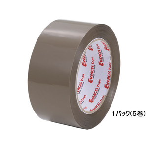 セキスイ エバーセルOPPテープ 90μ 50mm×50m 茶 5巻 F135713-No.830NEV-イメージ1