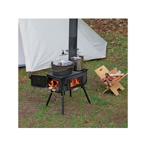 キャプテンスタッグ KAMADO かまど 煙突ガラス窓付角型ストーブ FCL9298-UG-75-イメージ7