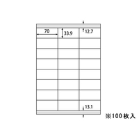 ラベルシール A4 24面 上下余白 100枚 1冊（100枚） F866930-ABC1-404-RB18