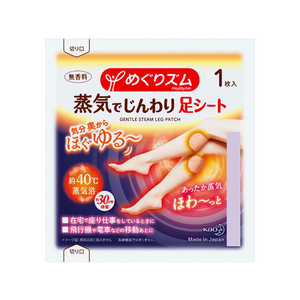 KAO めぐりズム 蒸気でじんわり 足シート 無香料 6枚入 FCA7370-イメージ3