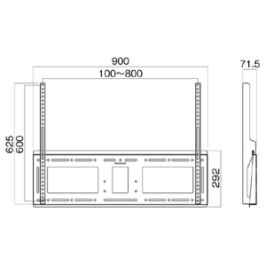 ハヤミ 壁掛金具 角度固定タイプ(～120V型対応) HAMILEX・MHシリーズ ブラック MH-951B-イメージ5