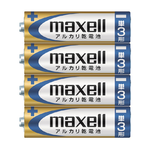 マクセル 単3形アルカリ乾電池 4本パック LR6(GD)4P-イメージ1