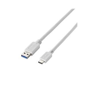 エレコム USB3．1ケーブル(A-TypeC) 1．0m ホワイト USB3-APAC10WH-イメージ1