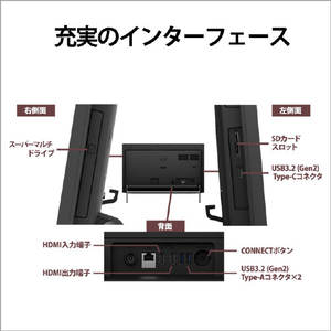 富士通 一体型デスクトップパソコン e angle select ESPRIMO ブラック FMVF77H3BE-イメージ12