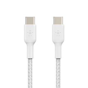 ベルキン BoostCharge USB-C to USB-C 編組ケーブル 1m ホワイト CAB004BT1MWH-イメージ1