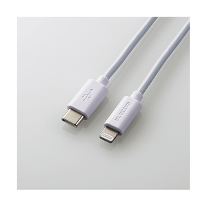 エレコム USB-C to Lightningケーブル(スタンダード) 0．5m ホワイト MPA-CL05XWH-イメージ1