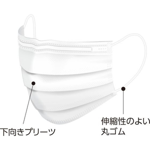 ARメディコム・インク・アジアリミテッド ARメディコム/アキュフィット2層マスク イヤーループタイプ 100枚 FC410SA-ACF0002414-イメージ2