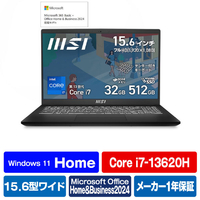 MSI ノートパソコン Modern 15 H B13M クラシックブラック MODERN15-H-B13M-5039JP