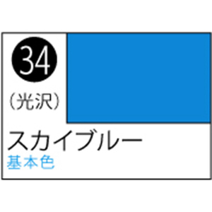 GSIクレオス Mr．カラースプレー スカイブルー【S34】 ｸﾚｵｽｽﾌﾟﾚ-J34ｽｶｲﾌﾞﾙ-N-イメージ1