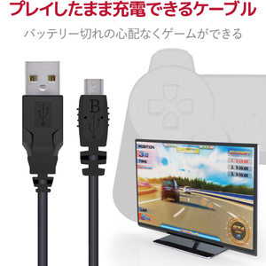 エレコム MicroUSB(AMicroB)ケーブル(1．0m) ブラック GMU2CAMB10BK-イメージ4