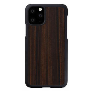 Man & Wood iPhone 11 Pro用天然木ケース Ebony I16832I58R-イメージ1