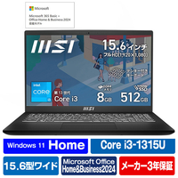 MSI ノートパソコン オリジナル Modern 15 B13M クラシックブラック MODERN-15-B13M-5078JP