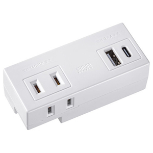 サンワサプライ モバイルタップ(AC×2個口+USB-A×1+Type-C×1) TAP-MUC1AC2W-イメージ5