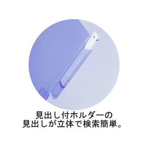 リヒトラブ 立体見出し付きクリヤーホルダー A4タテ 乳白 50枚 1箱(50枚) F821407-G6305-1-イメージ2