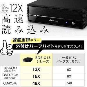 PIONEER 外付けブルーレイドライブ BDR-X13J-S-イメージ4