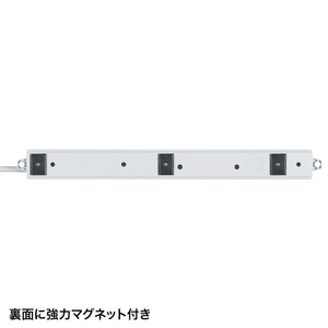 サンワサプライ 漏電ブレーカータップ(3P・6個口・3m) TAP-BR36LN-3-イメージ7