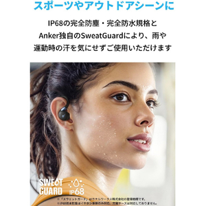 Anker イヤーフック型イヤフォン Soundcore Sport X20 ブラック A3968Z11-イメージ4